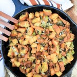 Earthy chanterelle mushrooms, sage and leeks come together with toasted bread cubes in this rustic Out West Chanterelle Sage Stuffing.