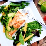 Light and refreshing Avocado Pineapple Salad with Halibut takes Summer into full swing and simplifies your weeknight dinner.