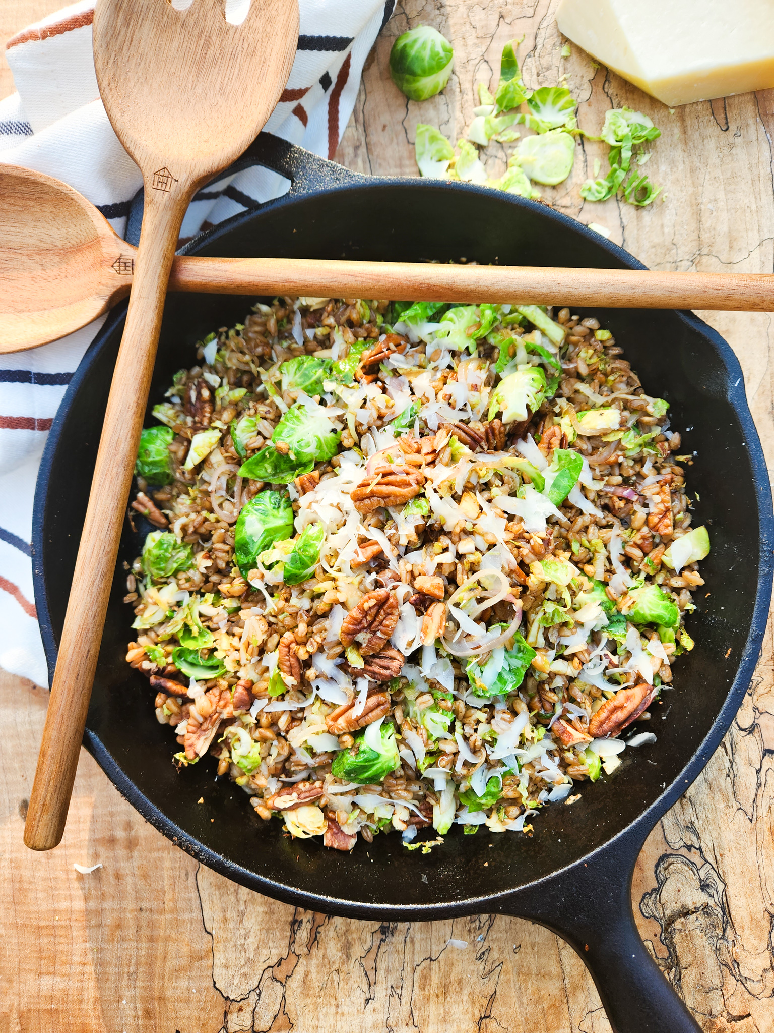 Farro, Brussels Sprouts and Pecan Salad OUT WEST Food & Lifestyle