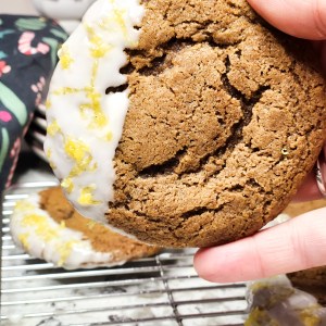 Lemon Ginger Dipped Cookie is baked soft and chewy with fresh grated lemon and ginger dipped in lemon icing.