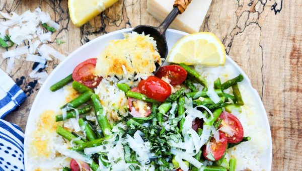 asparagus tomato crispy rice