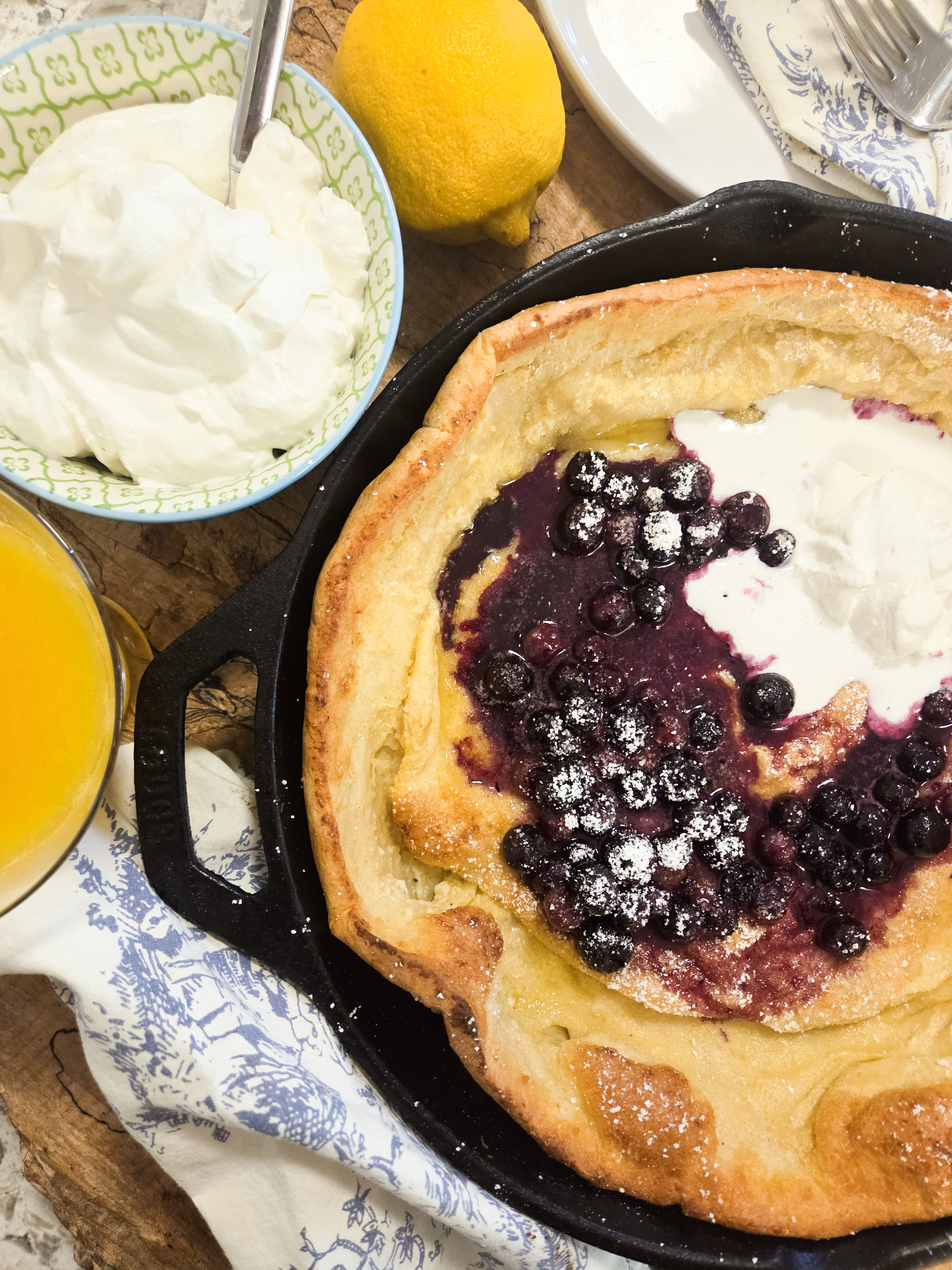 Lemon Blueberry Dutch Baby
